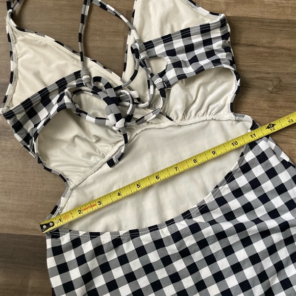 [Sunn Lab Swim] Gingham Monokini Swimsuit Small - Picture 7 of 9